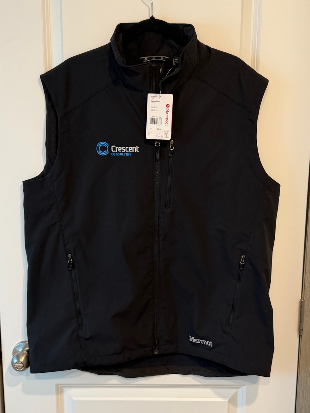 Marmot Approach Vest Mens XXL Softshell Full Zip Embroidered Outdoor Hiking